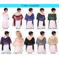 Kate Kasin Stock 72 * 18 &quot;Schal Wrap Neckerchief Grau Chiffon Braut Abend Schals Schals KK000229-9